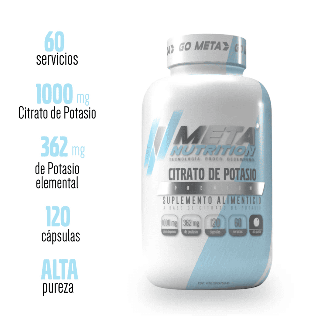 120 Caps | Citrato de Potasio Meta Nutrition