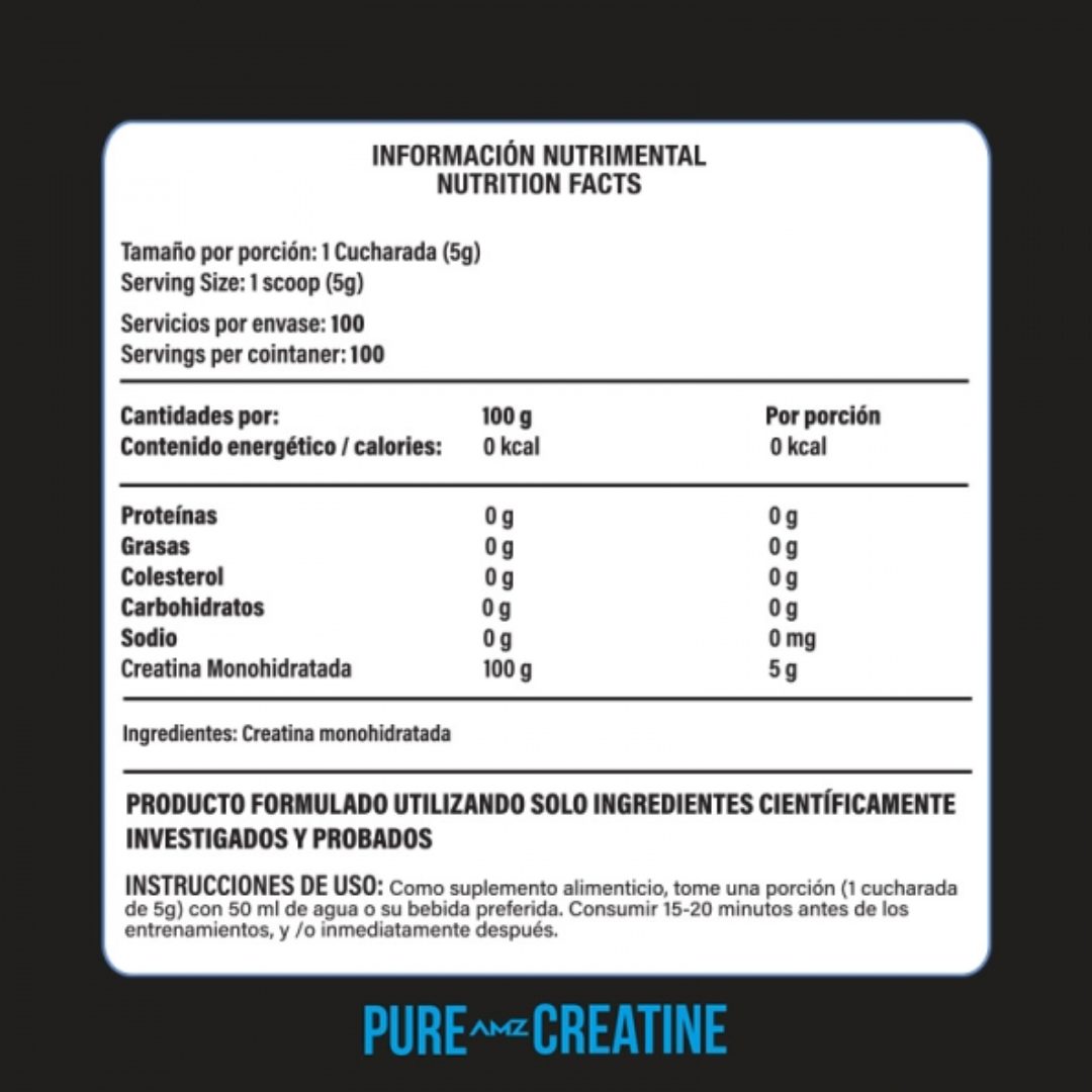 100 serv | Creatina pure marca AMZ