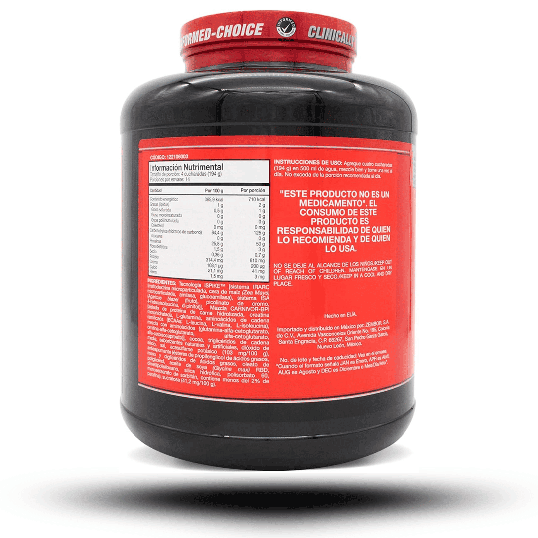 6 lbs | Proteina Musclemeds Carnivor Mass - Body Fit Supplements