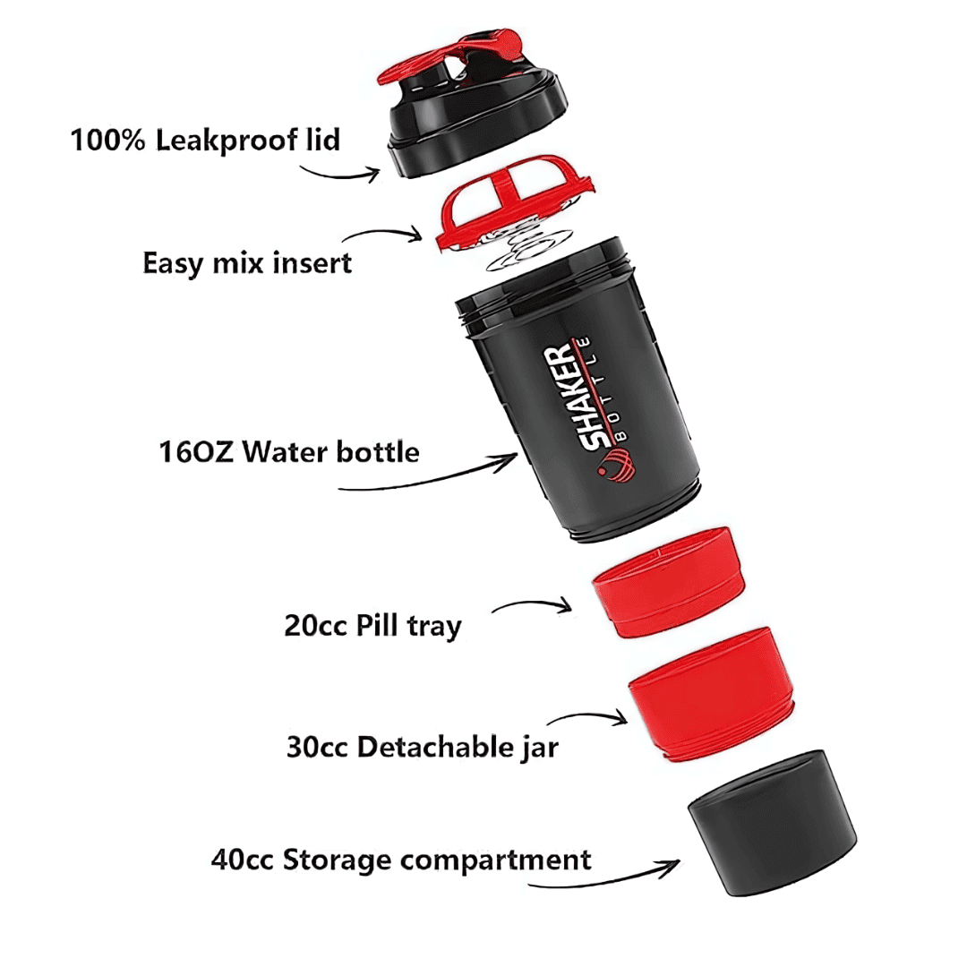 Vaso Shaker Spider Bottle Gym Mezcladora - Body Fit Supplements