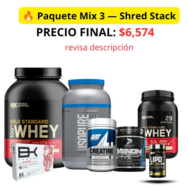 🔥 Paquete Mix 3 — Shred Stack