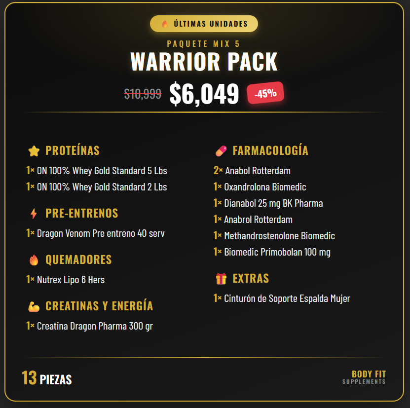 🔥 Paquete Mix 5 — Warrior Pack