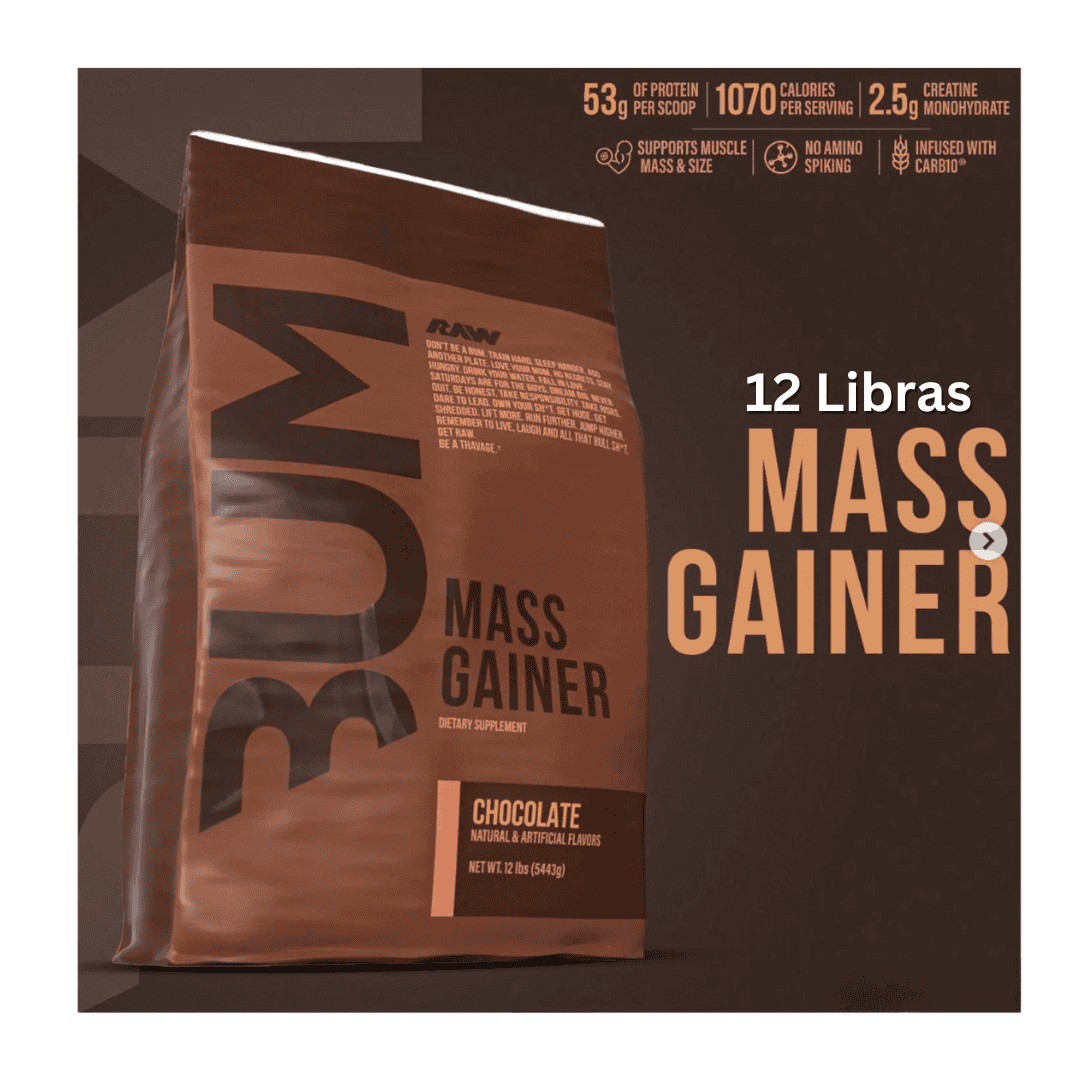 12 Lbs | Gainer Mass Raw Cbum - Body Fit Supplements