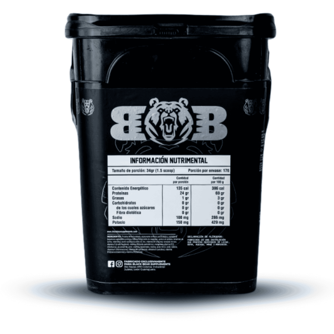 6 kg | Cubeta Proteina Isolatada Blackbear Zero