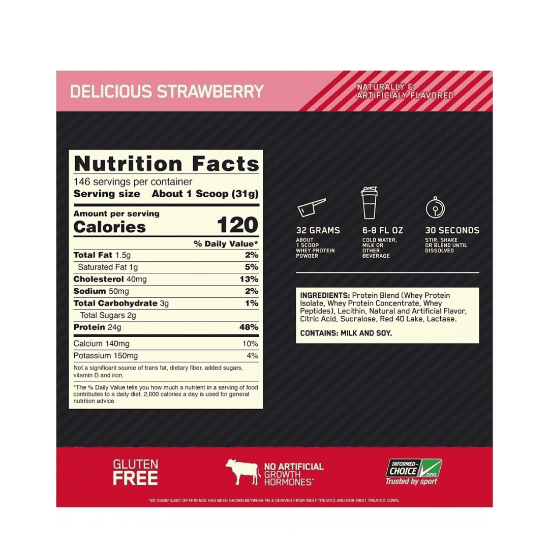 10 lbs | Optimum Nutrition 100% whey Gold Standard - Body Fit Supplements