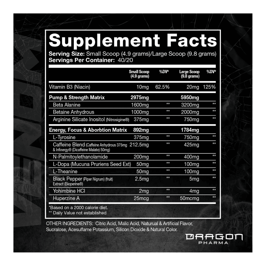 Dragon Venom Pharma - 40 serv - Body Fit Supplements
