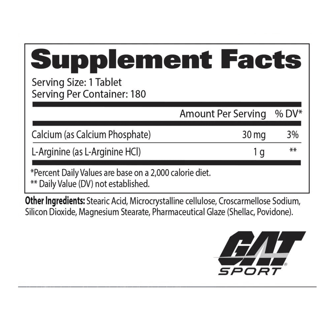 180 Tabs | Arginina GAT - Body Fit Supplements