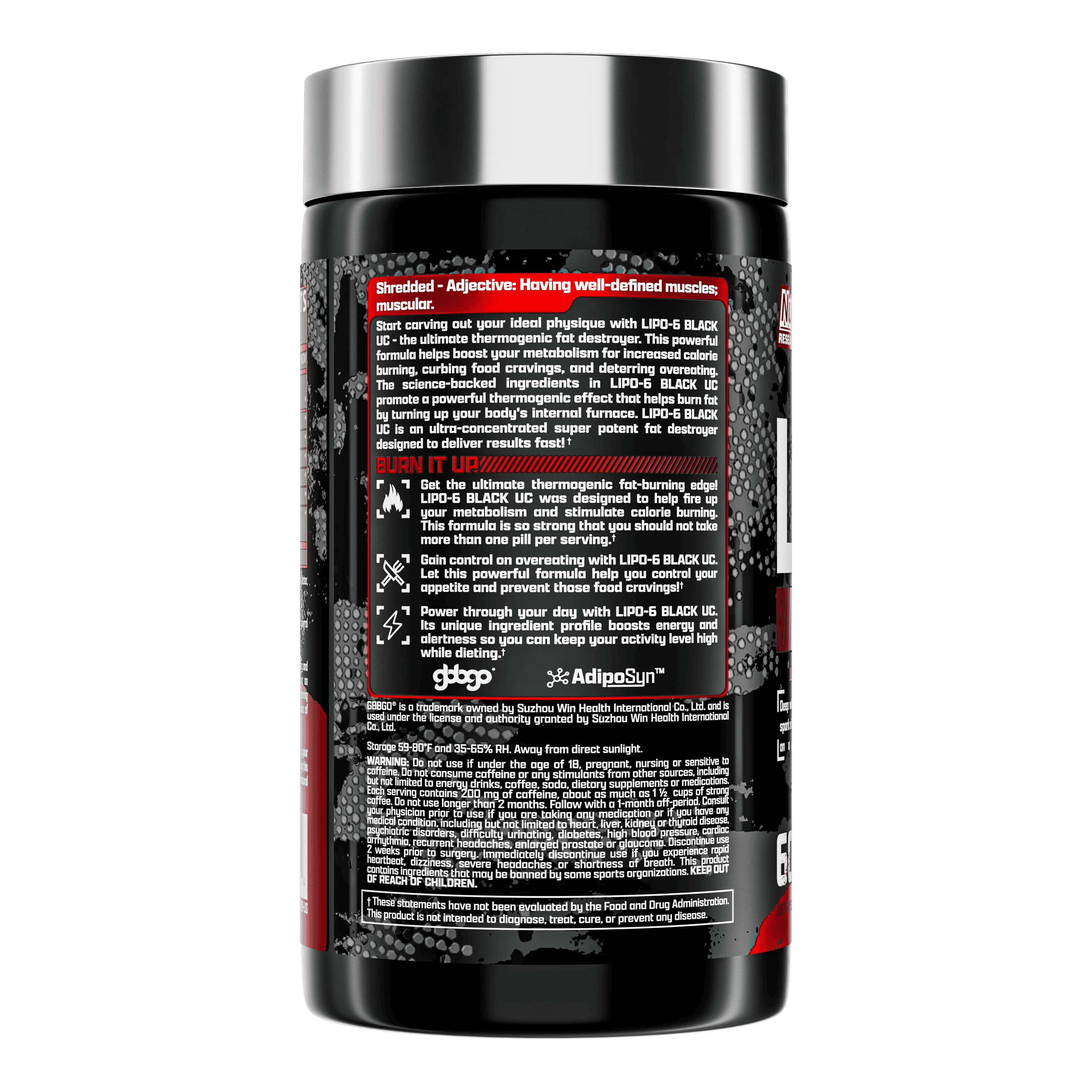 Nutrex Lipo 6 Black Uc Rojo - 60 caps - Body Fit Supplements