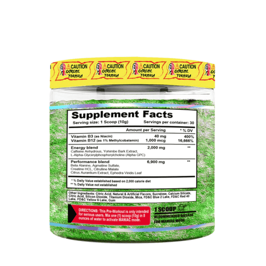 30 Serv | Maniac Extreme Terror Labz - Body Fit Supplements