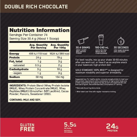 5 lbs |Optimum Nutrition 100% Whey Gold Standard 5 Lbs - Body Fit Supplements