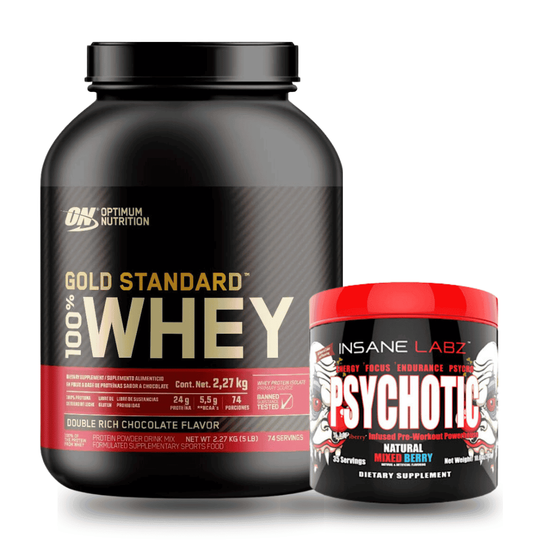 Paquete - Gold Standard Whey 5 lbs + Psychotic - Body Fit Supplements