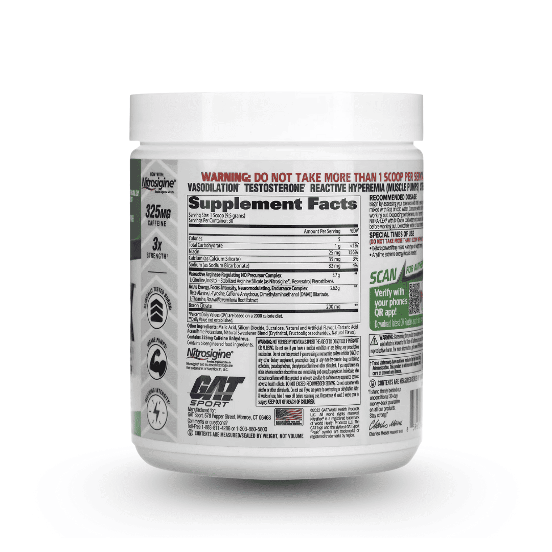 30 Serv |Nitraflex GAT Pre Entreno 300 Grs - Body Fit Supplements