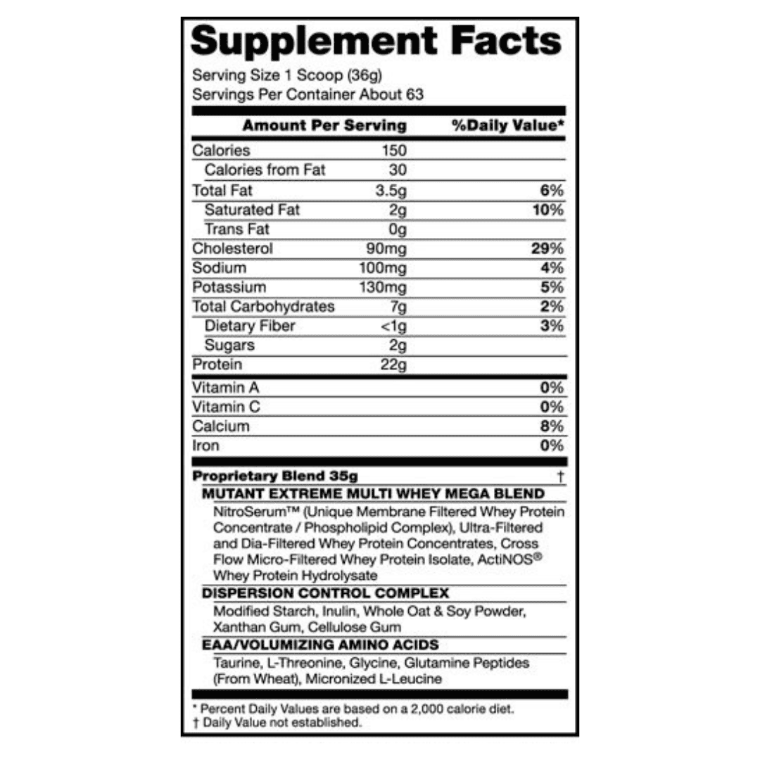 5 lbs | Proteina Mutant Whey - Body Fit Supplements