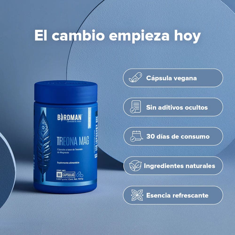 90 Caps |  Treonato de Magnesio