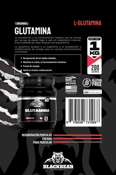 Glutamina Blackbear - 200 serv - Body Fit Supplements