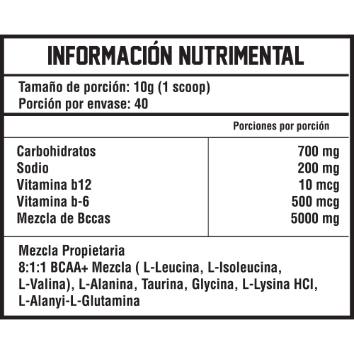 BCAA'S Backbear - 40 Serv - Body Fit Supplements