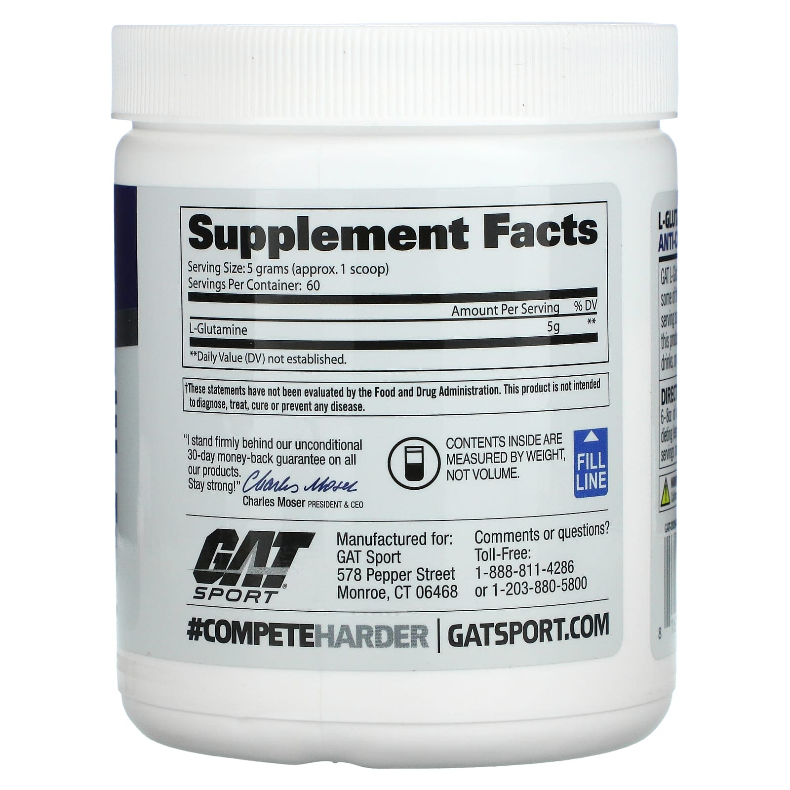 Glutamina GAT sport - 60 serv - Body Fit Supplements