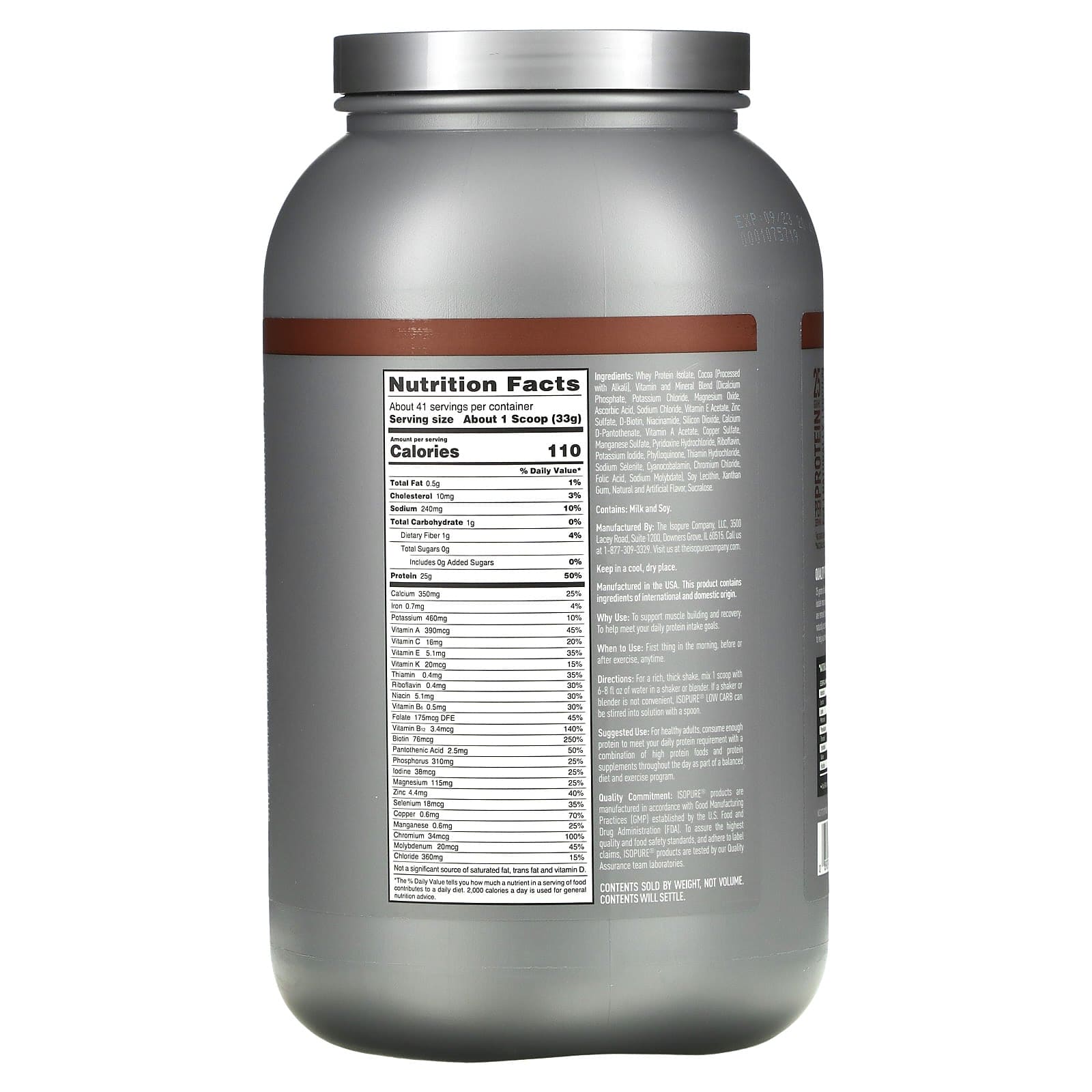 Proteina Isopure Low Carbs 3 Lbs - Body Fit Supplements