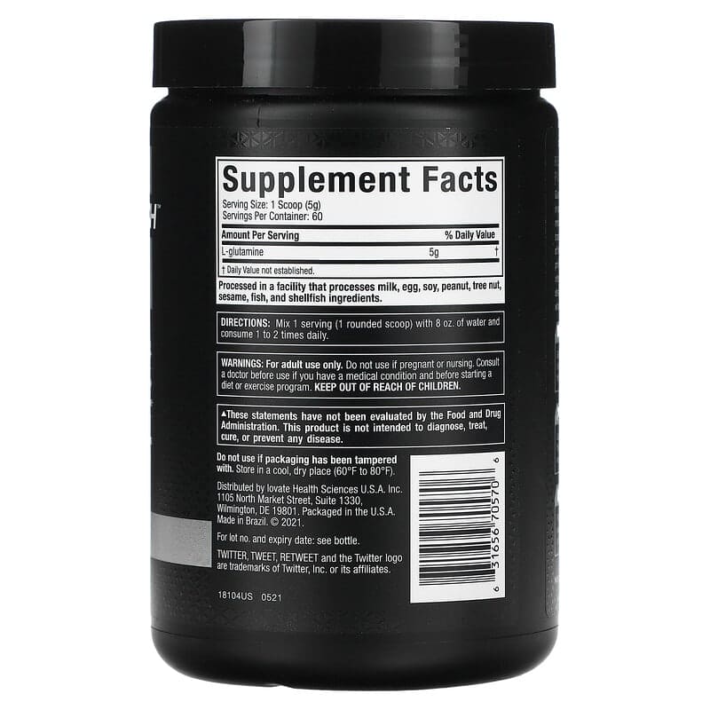 Glutamina Muscletech Platinum - 60 serv - Body Fit Supplements