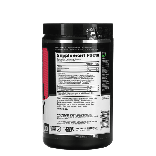 Amino Energy Optimum Nutrition - 30 Serv - Body Fit Supplements