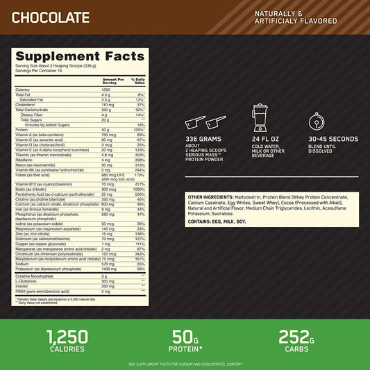 12 Lbs | Proteina ON Serious Mass - Body Fit Supplements