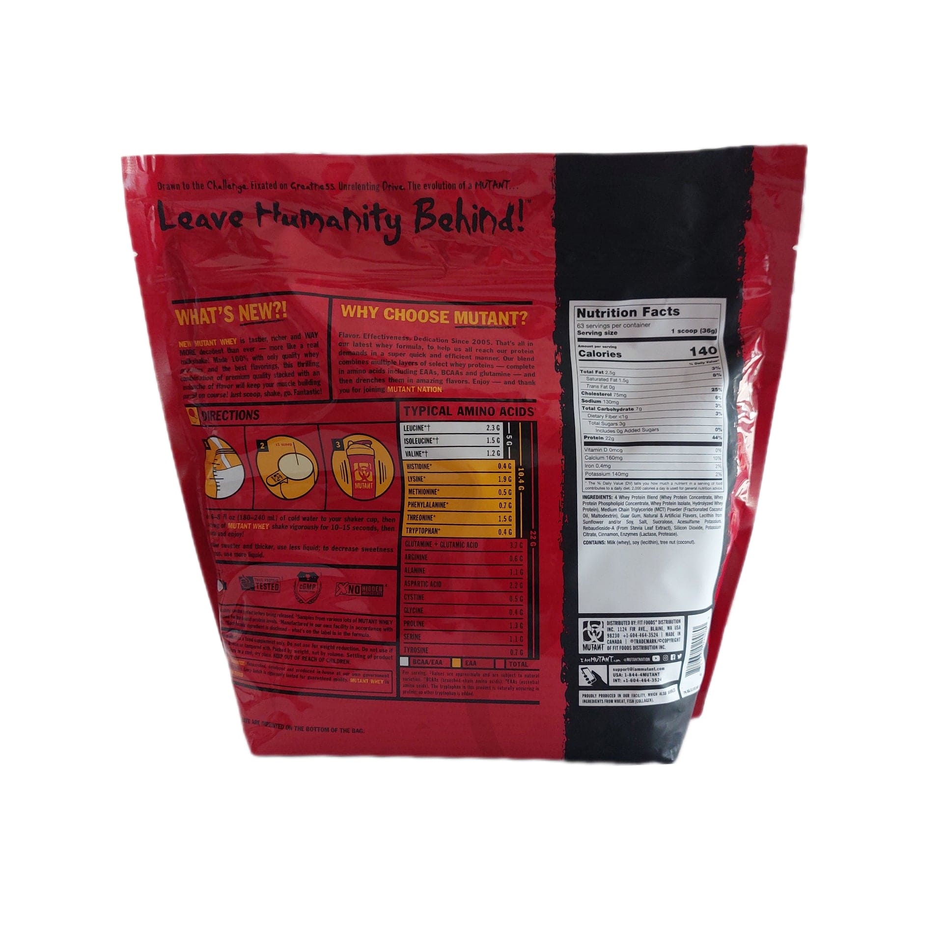 5 lbs | Proteina Mutant Whey - Body Fit Supplements