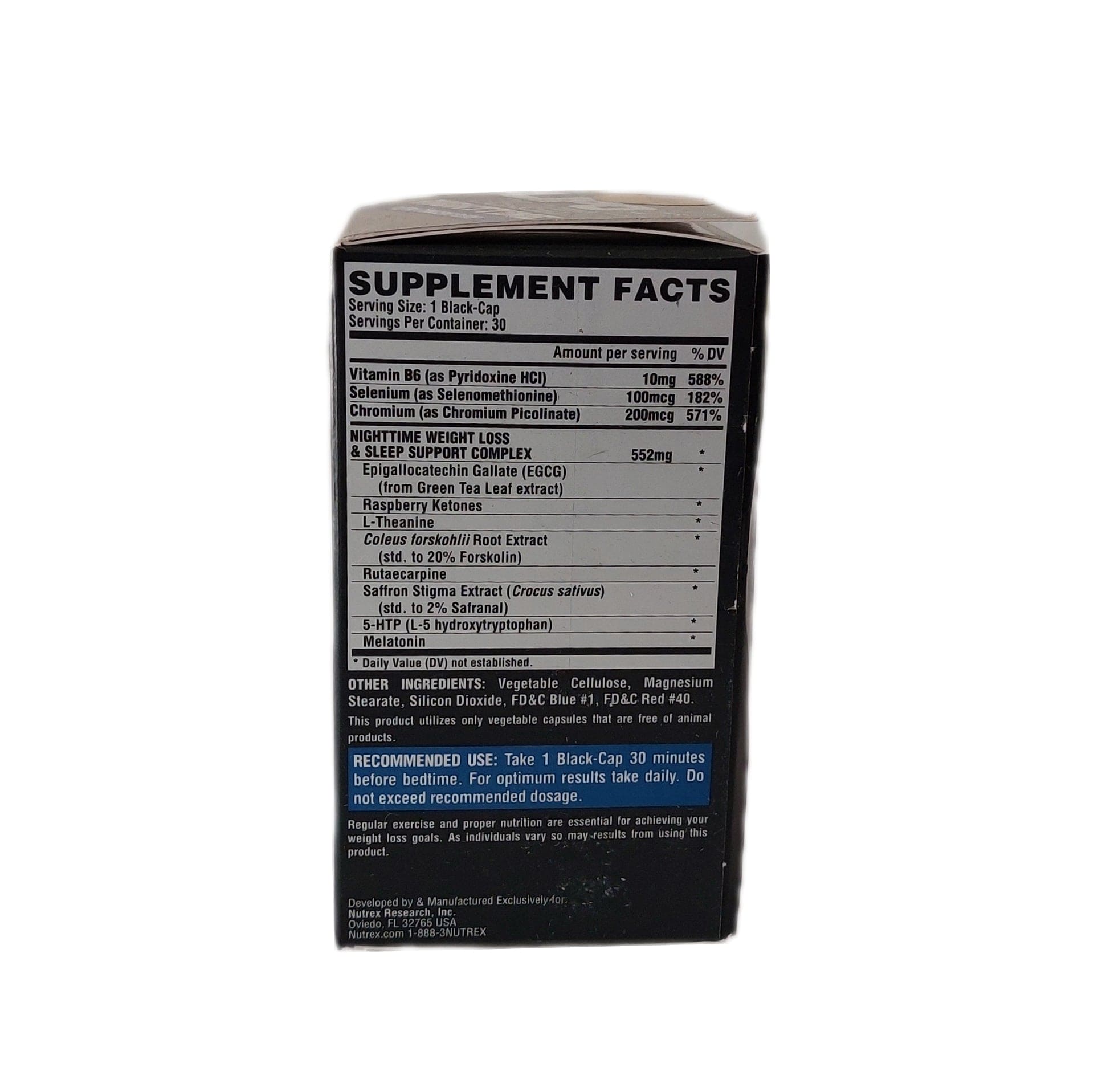 Nutrex Lipo 6 Black Uc Nighttime - 30 caps - Body Fit Supplements