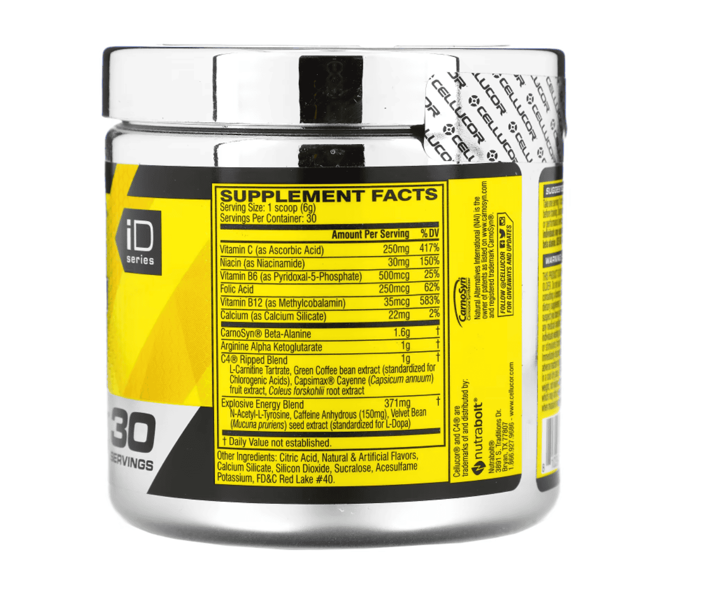 30 Serv | C4 Ripped Pre Entreno Cellucor - Body Fit Supplements