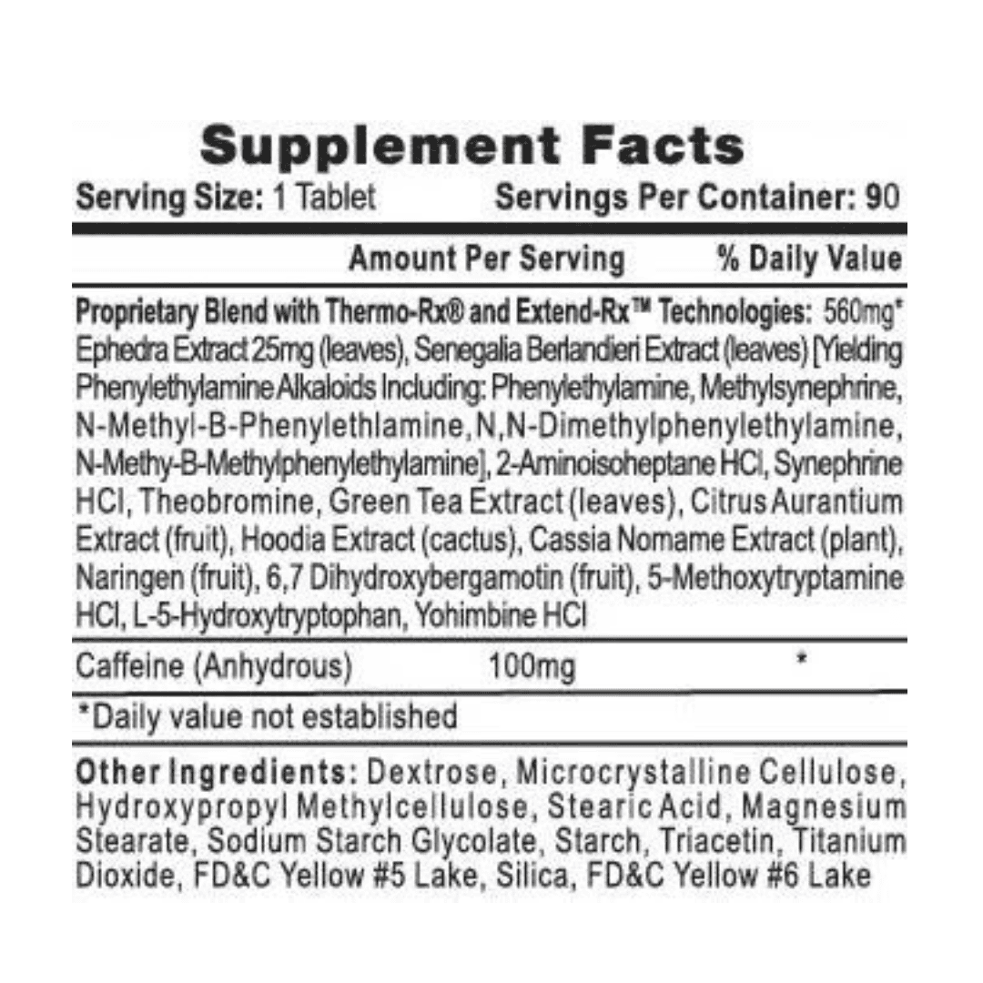 Lipodrene Amarillo - 90 caps - Body Fit Supplements