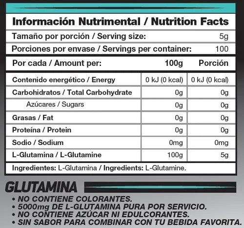Glutamina MDN - 500 gr - Body Fit Supplements