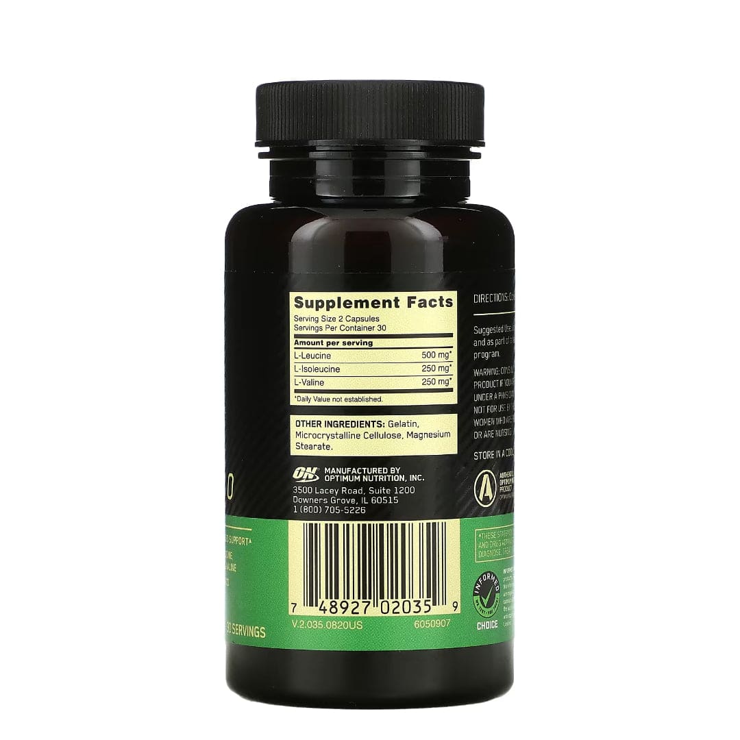 Bcaa´s Optimum Nutrition - 60 Caps - Body Fit Supplements