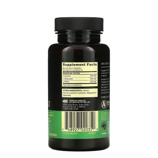 Bcaa´s Optimum Nutrition - 60 Caps - Body Fit Supplements
