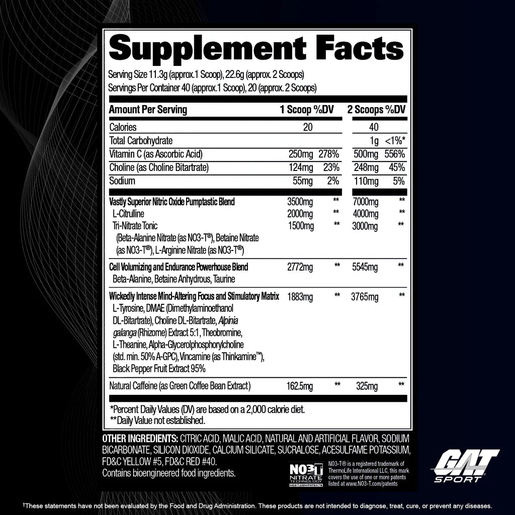 Pre Entreno GAT Nitraflex Black - Body Fit Supplements